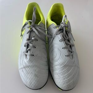 Nike Gray and Neon Yellow Grass Cleats